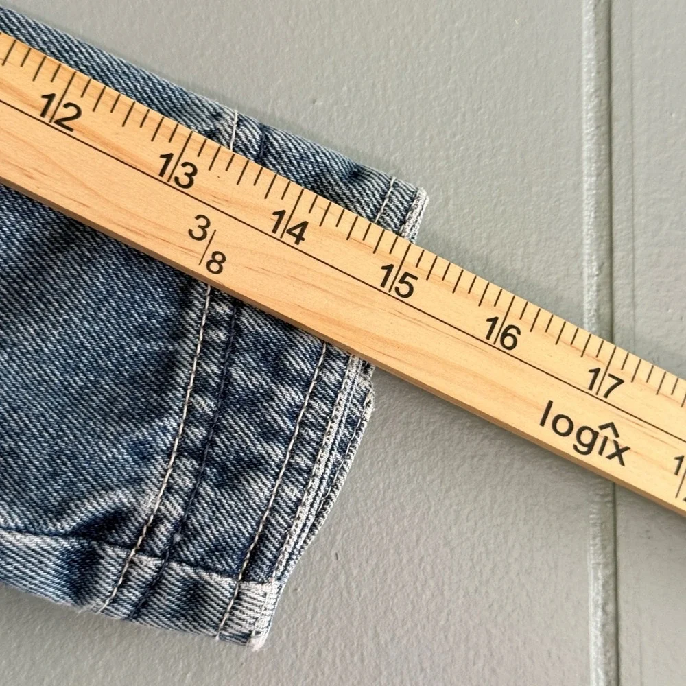 Vintage OshKosh B'gosh Kids Denim Jacket Size 6 Zip Up 80s 100% Cotton USA Blue